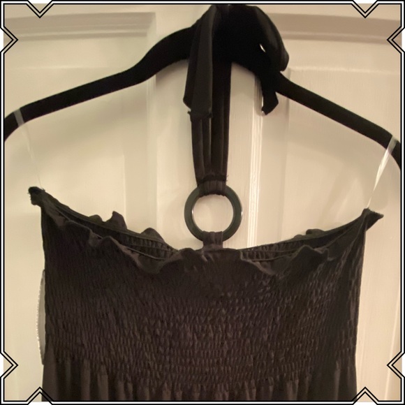 Bongo Black Hi/Lo Hem Halter Dress - Picture 4 of 8